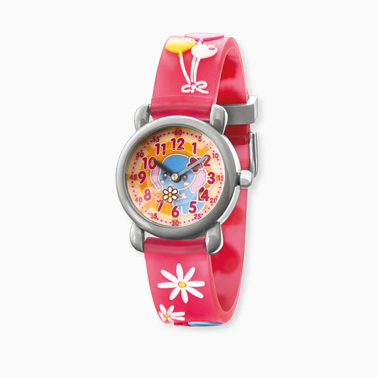 Herzengel Kinderuhr mit elefantmotiv in Multicolor