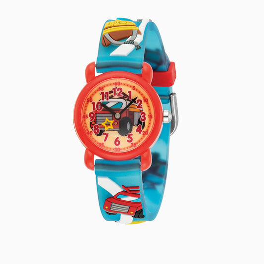 Herzengel Kinderuhr mit feuerwehrmotiv in Multicolor