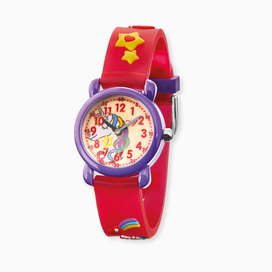 Engelsrufer girls children's watch analog unicorn, star including pencil case